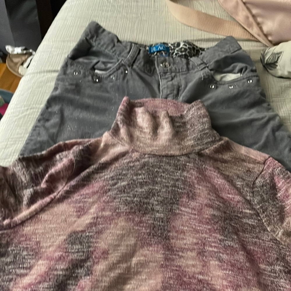 Corduroys and long sleeve top